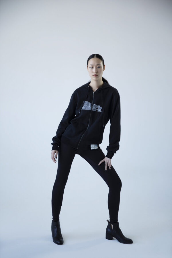 Juma | AKM | hoodie |  print | black | sustainable fashion | green fashion | recycled rpet fashion | sustainable design