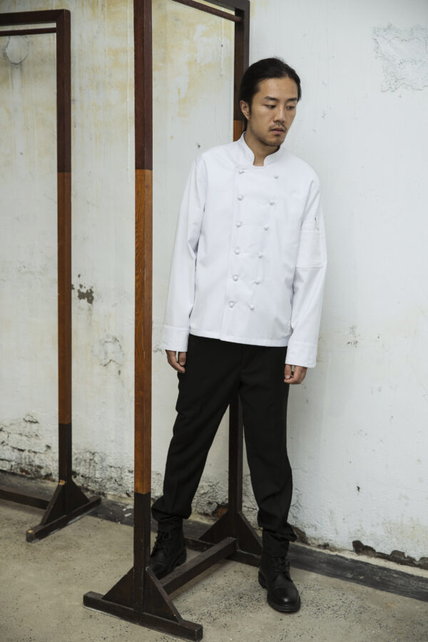 juma | chef | jacket  | white | sustainable fashion | green fashion | recycled rpet fashion | sustainable design