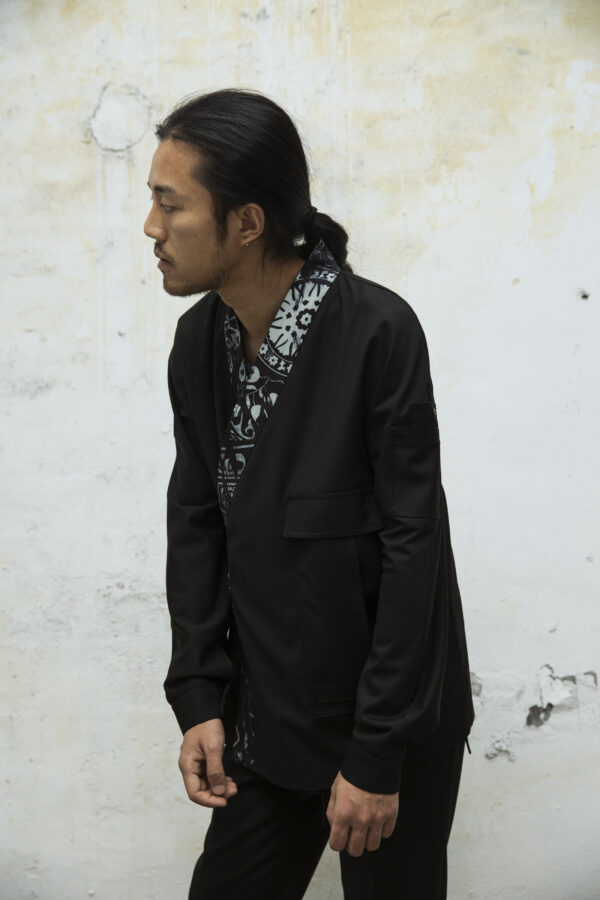 juma | wrap | jacket | black | sustainable fashion | green fashion | recycled rpet fashion | sustainable design