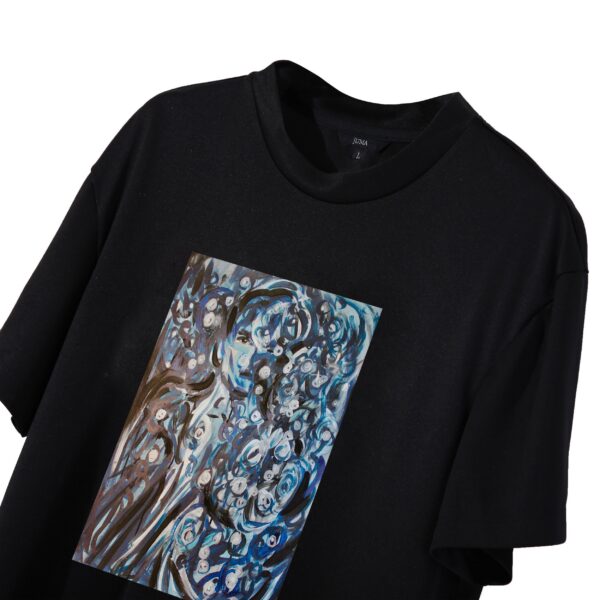 NIGEL NOLAN | 1 | print | t-shirt | black | sustainable fashion | green fashion | recycled rpet fashion | sustainable design