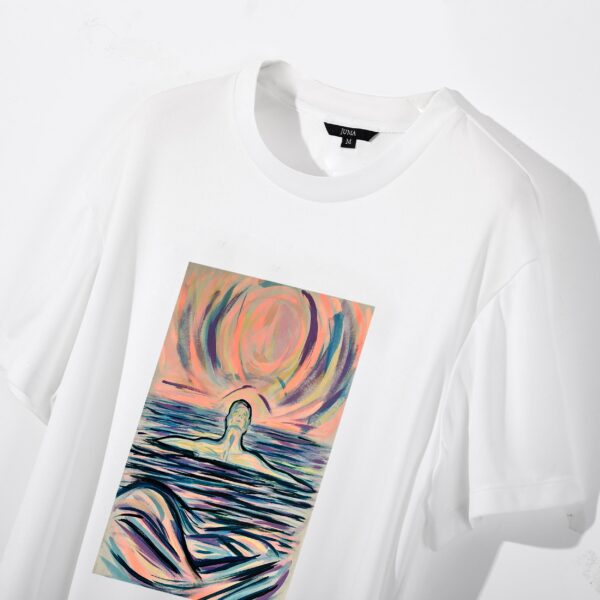 NIGEL NOLAN | PRINT 5 |TSHIRT | WHITE | sustainable fashion | green fashion | recycled rpet fashion | sustainable design