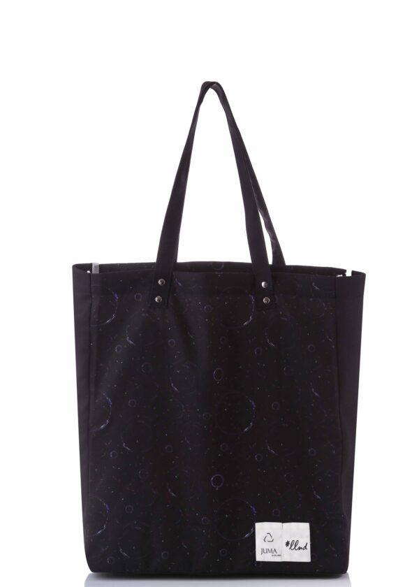 llnd | printed | tote | black | sustainable fashion | green fashion | recycled rpet fashion | sustainable design