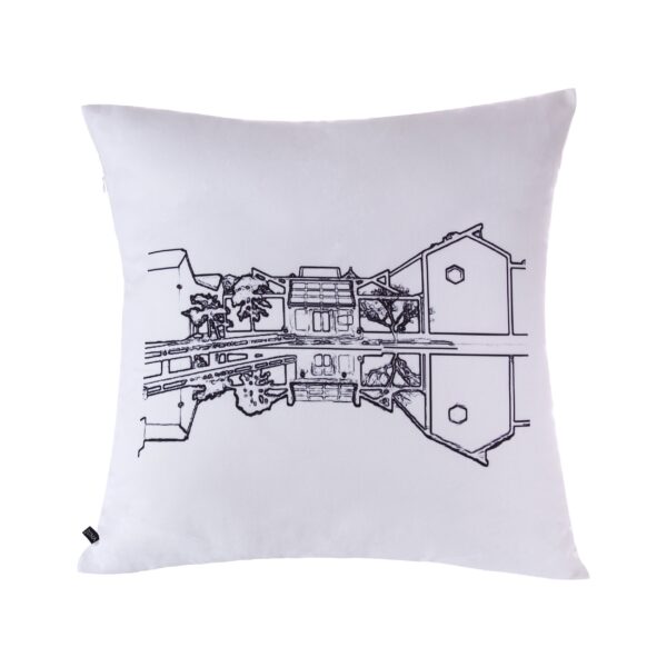 juma|W Suzhou|Museum |print| pillow |white| sustainable fashion | green fashion | recycled rpet fashion | sustainable design