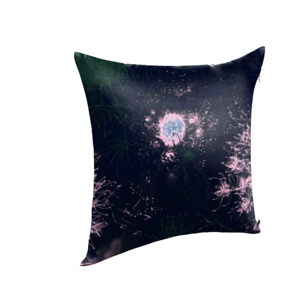 Juma | square | pillow | dandelion | print | midnight blue | sustainable fashion | green fashion | recycled rpet fashion | sustainable design