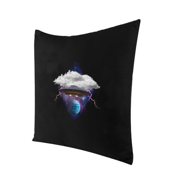 heal we are | ufo print | pillow | black | sustainable fashion | green fashion | recycled rpet fashion | sustainable design