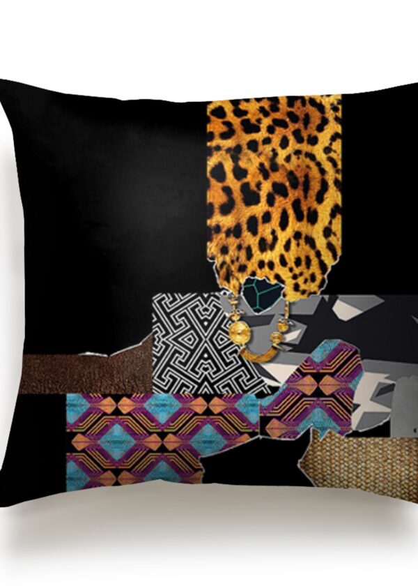 FREDDY BELROSE| Leopard  | print | pillow | black | sustainable fashion | green fashion | recycled rpet fashion | sustainable design