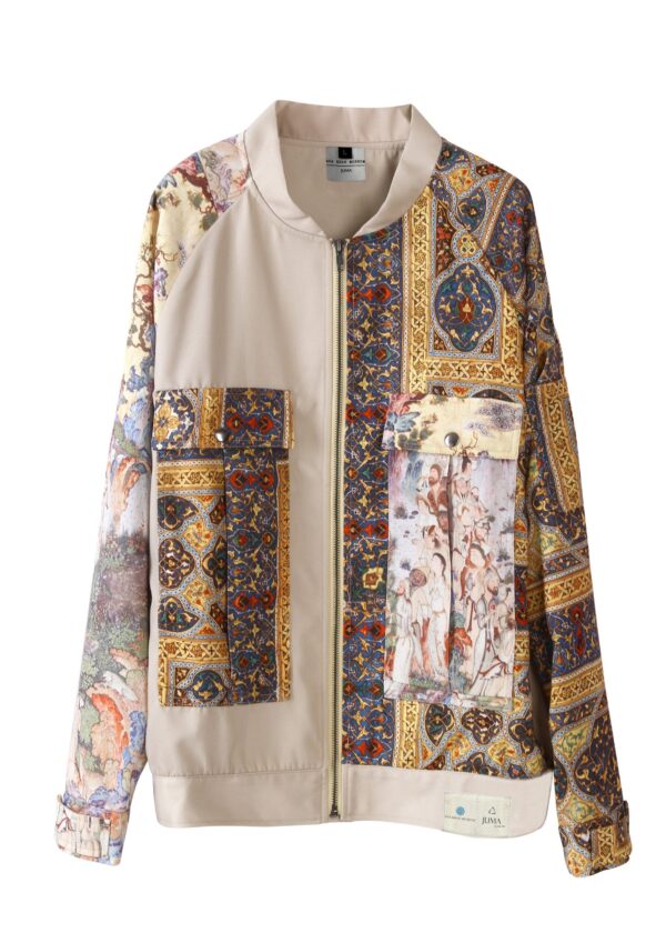 Juma | AKM  |Shahnameh | Bomber Jacket | Beige | sustainable fashion | green fashion | recycled rpet fashion | sustainable design