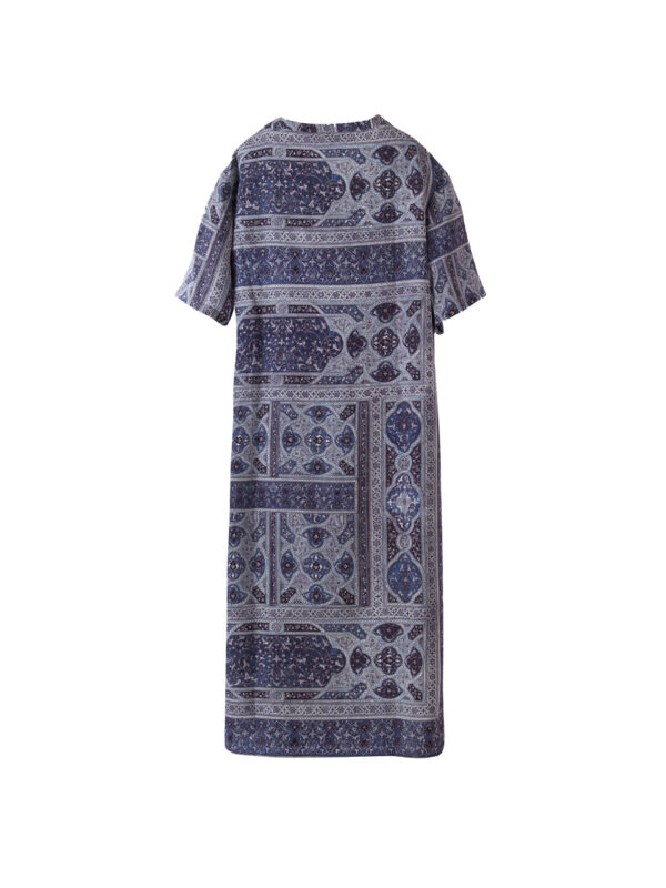 Juma | AKM | dress | PRINTED | blue | sustainable fashion | green fashion | recycled rpet fashion | sustainable design