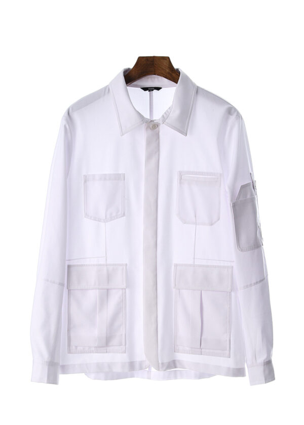 juma | Cargo |-jacket | cargo pockets | white | sustainable fashion | green fashion | recycled rpet fashion | sustainable design