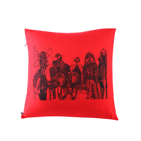 w-suzhou | gefan liang | print | pillow | red | sustainable fashion | green fashion | recycled rpet fashion | sustainable design