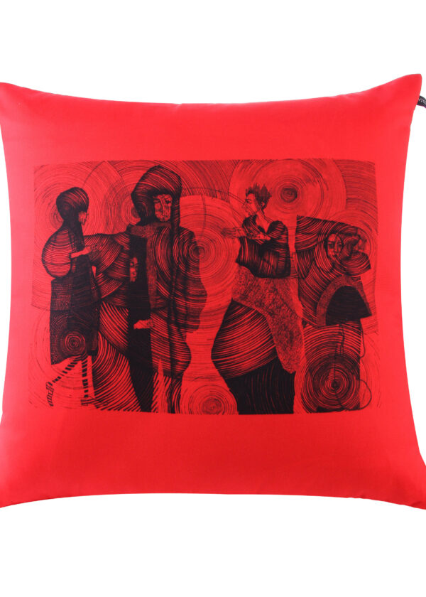 w-suzhou | gefan liang | print | pillow | red | sustainable fashion | green fashion | recycled rpet fashion | sustainable design