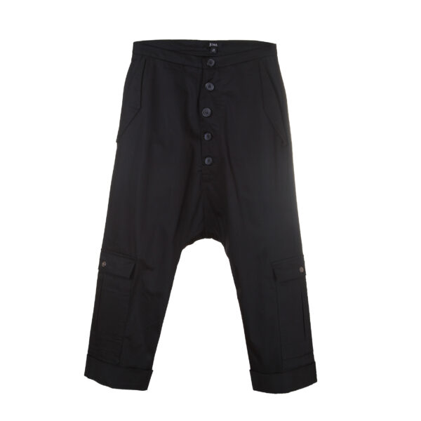 Juma | low | crotch | pant | black | sustainable fashion | green fashion | recycled rpet fashion | sustainable design