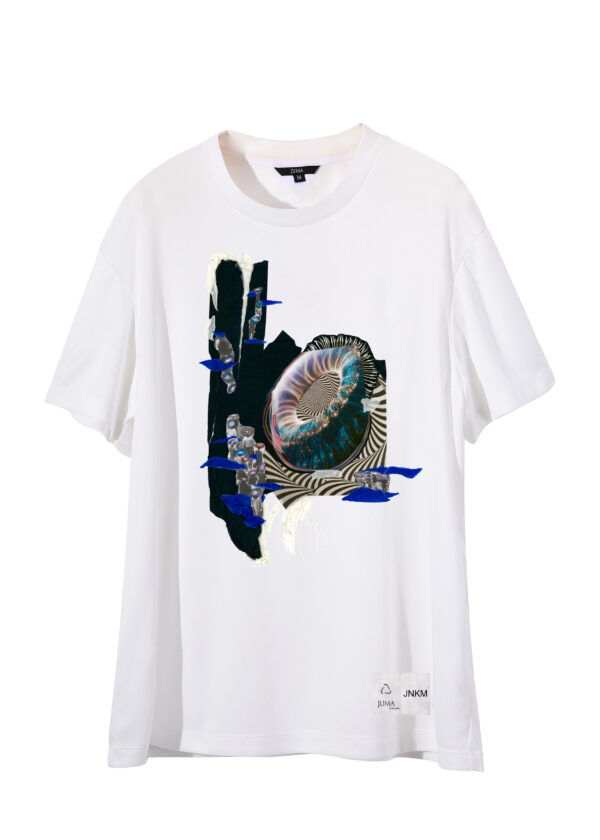 Karmay | o | printed | t-shirt | white | sustainable fashion | green fashion | recycled rpet fashion | sustainable design