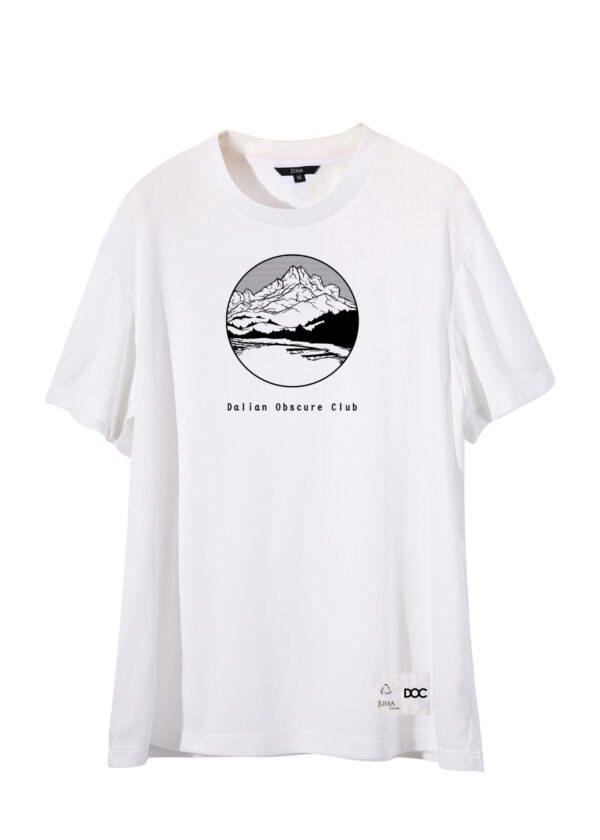 dalian obscure club | t-shirt | white | sustainable fashion | green fashion | recycled rpet fashion | sustainable design