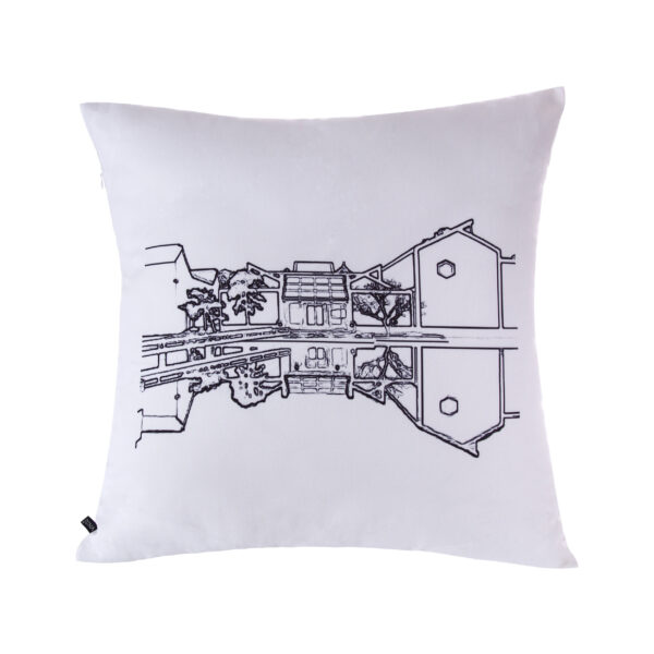 w-suzhou | museum | print | pillow | white | sustainable fashion | green fashion | recycled rpet fashion | sustainable design