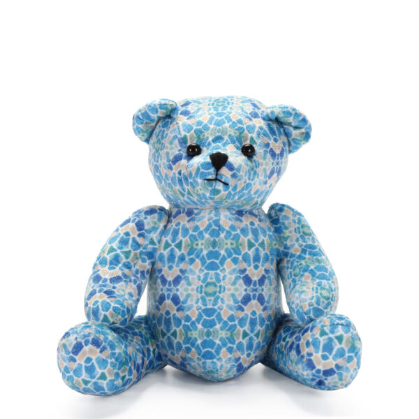 Turquoise Animal Print Teddy Bear