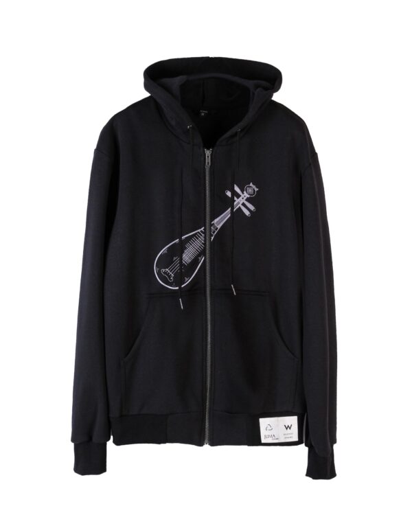 JUMA X W Suzhou- Pipa Hoodie - 8 Recycled Water Bottles - Black - Image 2