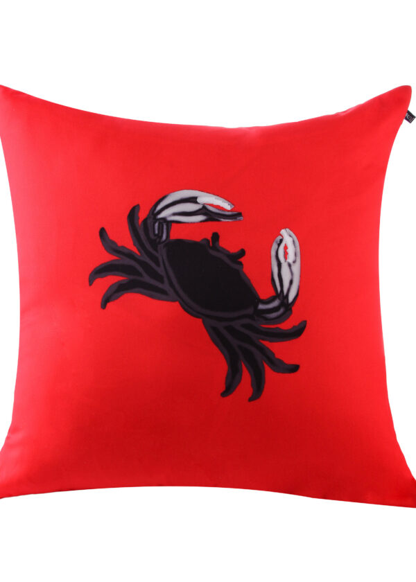 w-suzhou |  crab | print | pillow | red | sustainable fashion | green fashion | recycled rpet fashion | sustainable design