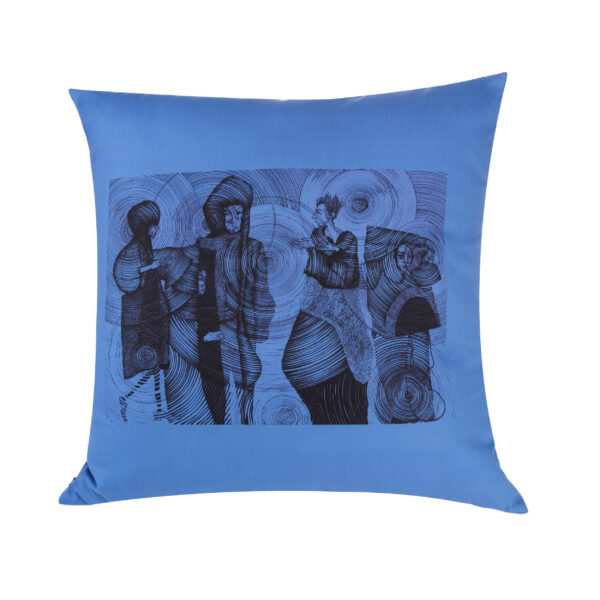 w-suzhou | gefan liang | print | pillow | blue | sustainable fashion | green fashion | recycled rpet fashion | sustainable design