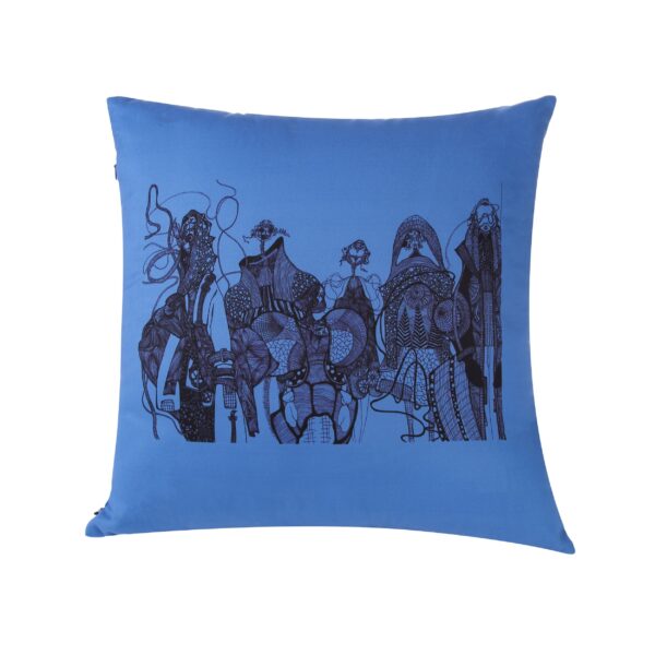 w-suzhou | gefan liang | print | pillow | blue | sustainable fashion | green fashion | recycled rpet fashion | sustainable design