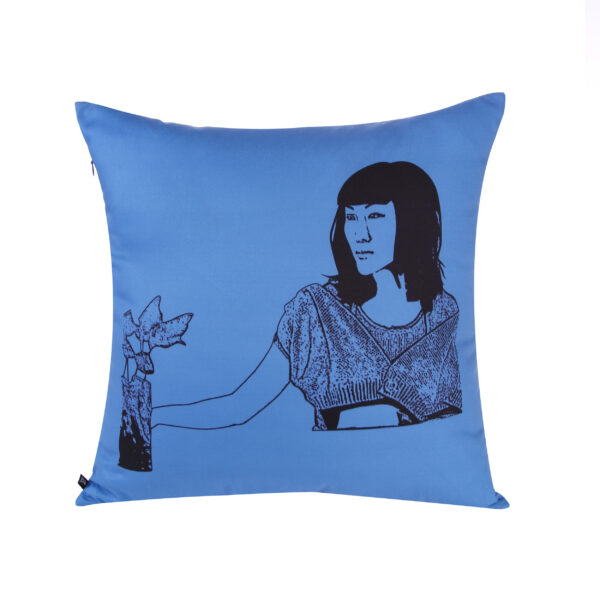 w-suzhou | lin lin | print | pillow | blue | sustainable fashion | green fashion | recycled rpet fashion | sustainable design