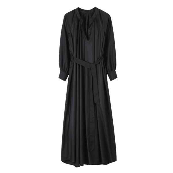 JUMA Long Sleeve Dress- 15 Recycled Water Bottles- BLACK - Image 2