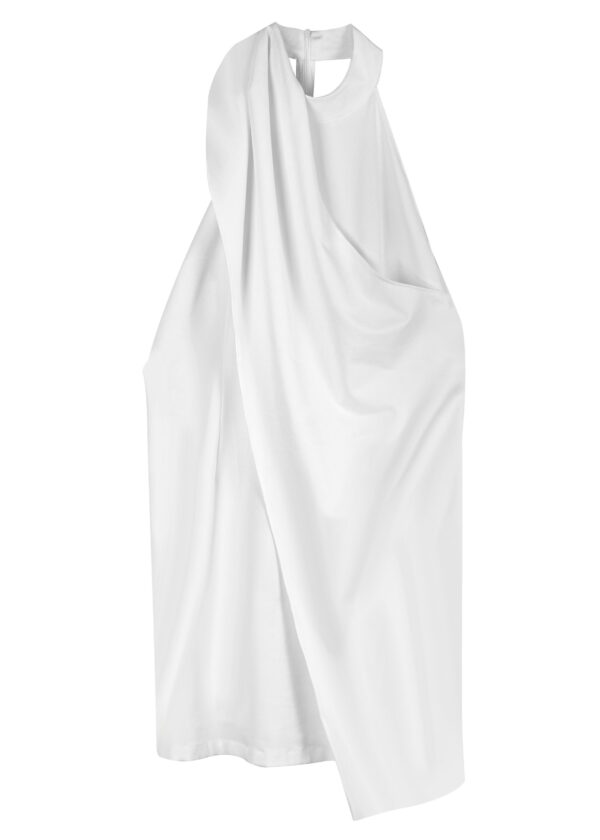 Juma | Short Wrap Halter | dress | white | sustainable fashion | green fashion | recycled rpet fashion | sustainable design