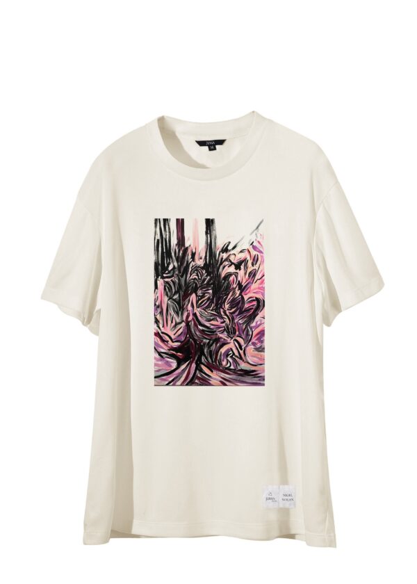 NIGEL NOLAN |Floral Pour |TSHIRT | CREAM | sustainable fashion | green fashion | recycled rpet fashion | sustainable design