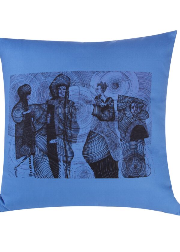 juma|W Suzhou|gefan Liang print| pillow |blue| sustainable fashion | green fashion | recycled rpet fashion | sustainable design