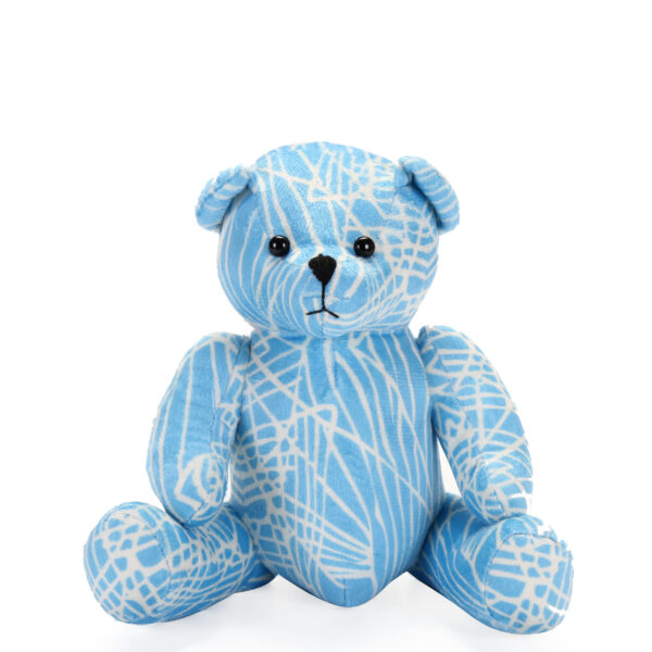 Blue Banana Leaf Print Teddy Bear