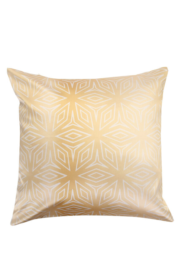 JUMA | Turkish Geometric| Square Pillow |Gold |sustainable fashion| green fashion| recycled rpet fashion| sustainable design