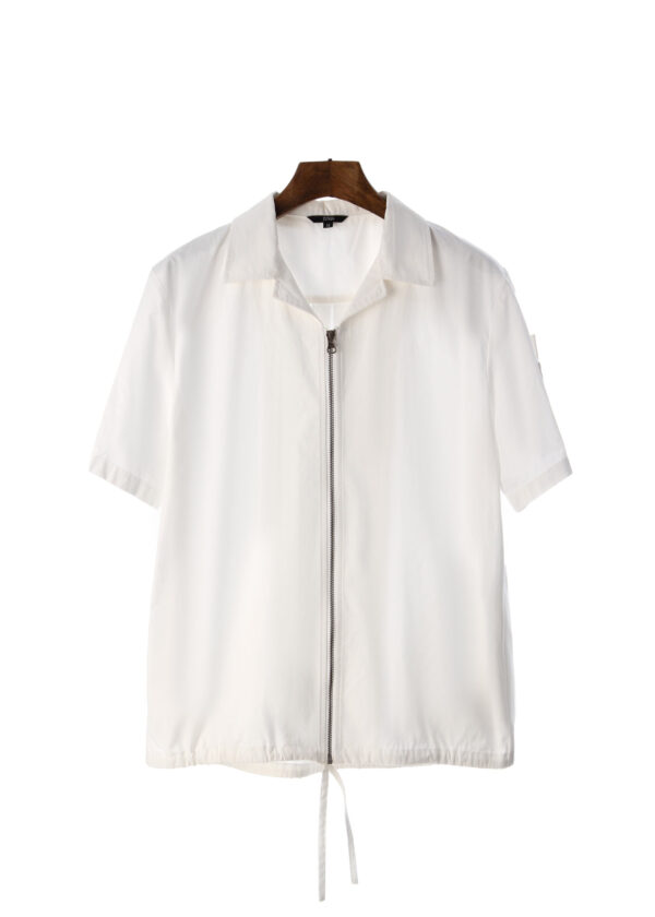 Juma | zip-up l shirt | white | sustainable fashion | green fashion | recycled rpet fashion | sustainable design