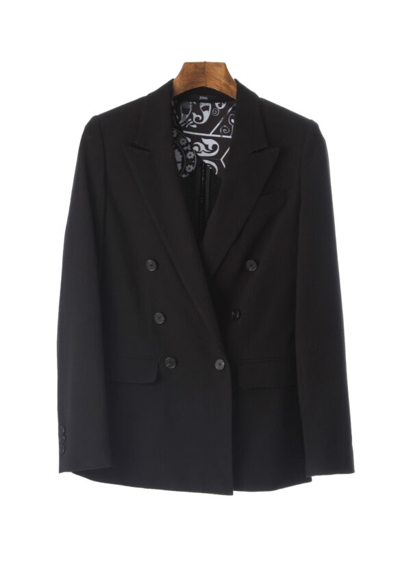 juma | double brested | blazer | black | sustainable fashion | green fashion | recycled rpet fashion | sustainable design