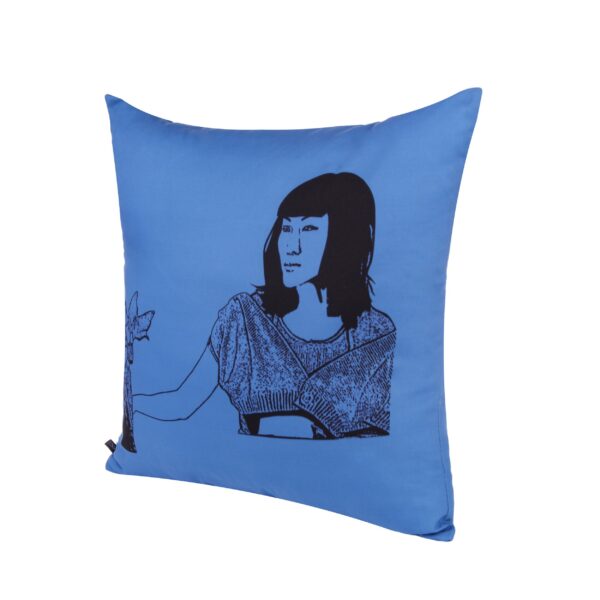 juma|W Suzhou|Museum |print| pillow |blue| sustainable fashion | green fashion | recycled rpet fashion | sustainable design