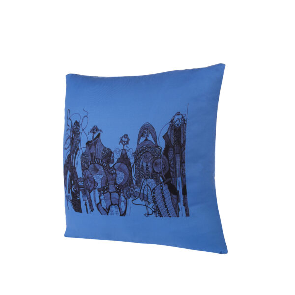 w-suzhou | gefan liang | print | pillow | blue | sustainable fashion | green fashion | recycled rpet fashion | sustainable design