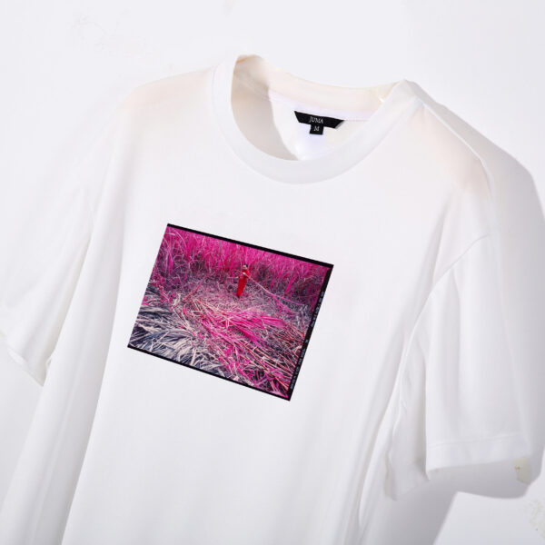 dave tacon | brush | print | t-shirt | white | sustainable fashion | green fashion | recycled rpet fashion | sustainable design