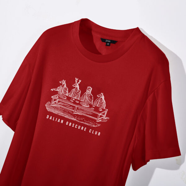 dalian obscure club | animal | print | t-shirt | Red | sustainable fashion | green fashion | recycled rpet fashion | sustainable design