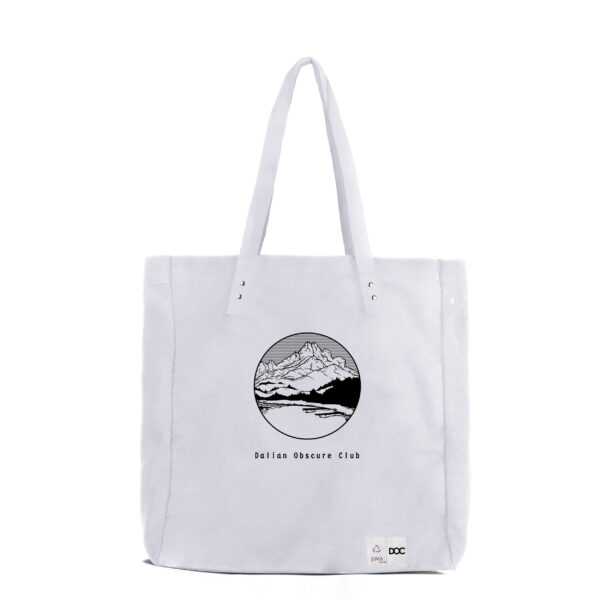 dalian obscure club | tote | bag | white | sustainable fashion | green fashion | recycled rpet fashion | sustainable design