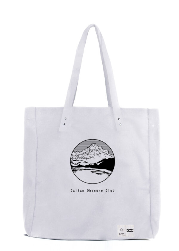dalian obscure club | tote | bag | white | sustainable fashion | green fashion | recycled rpet fashion | sustainable design