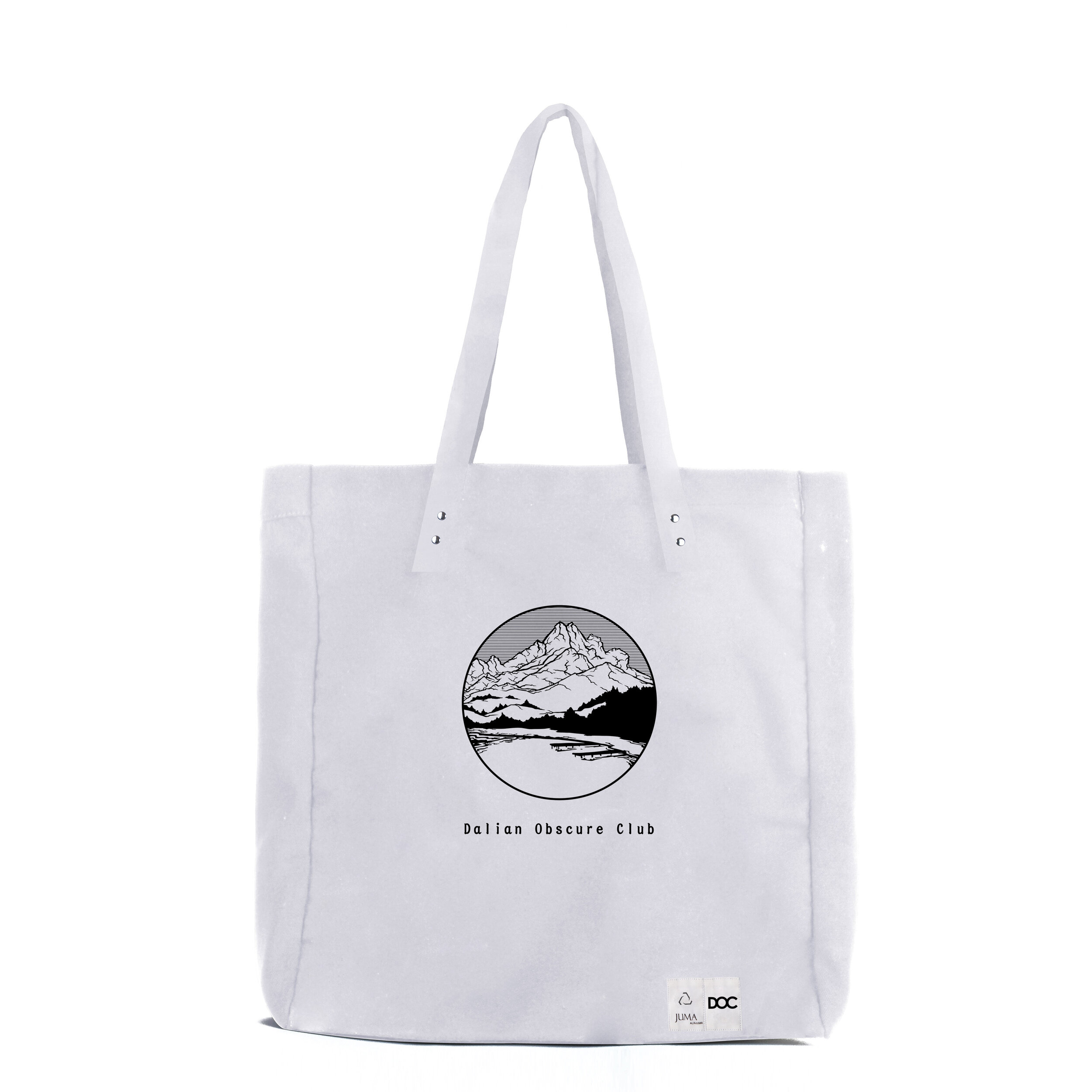Dalian Obscure Club Tote Bag – 3 Recycled Water Bottles – White