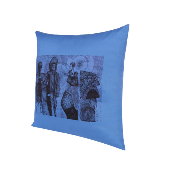 w-suzhou | gefan liang | print | pillow | blue | sustainable fashion | green fashion | recycled rpet fashion | sustainable design