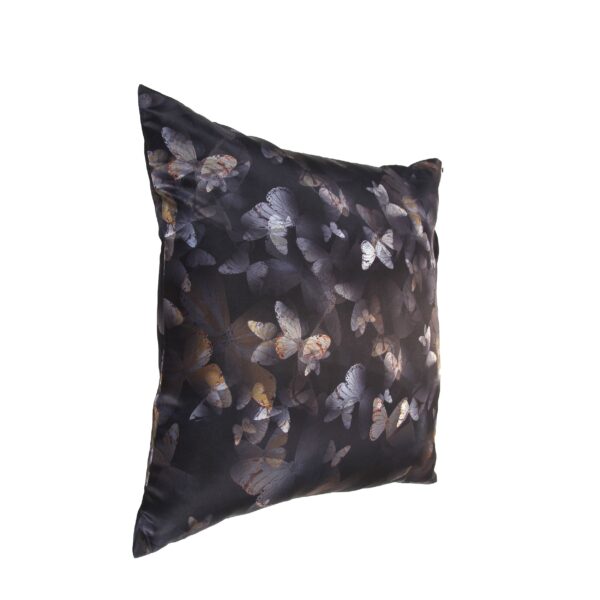 juma |Butterflies | print | pillow | black | sustainable fashion | green fashion | recycled rpet fashion | sustainable design