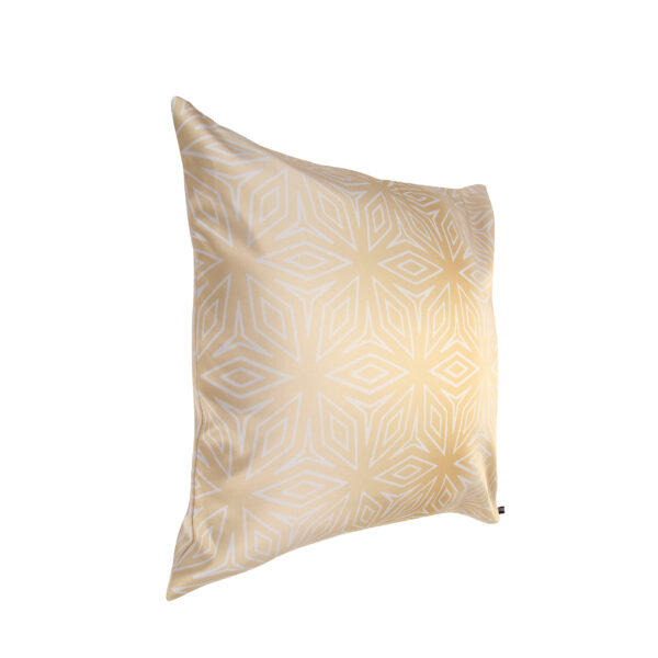 JUMA | Turkish Geometric| Square Pillow |Gold |sustainable fashion| green fashion| recycled rpet fashion| sustainable design