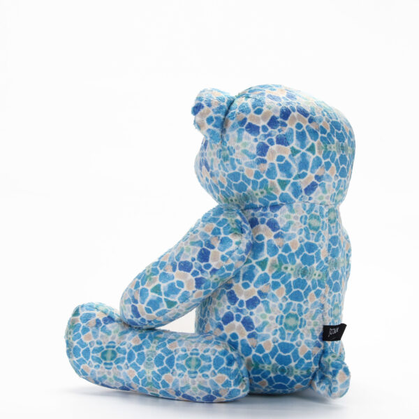 Turquoise Animal Print Teddy Bear - Image 3