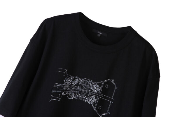 w-suzhou | museum | print | t-shirt | black | sustainable fashion | green fashion | recycled rpet fashion | sustainable design