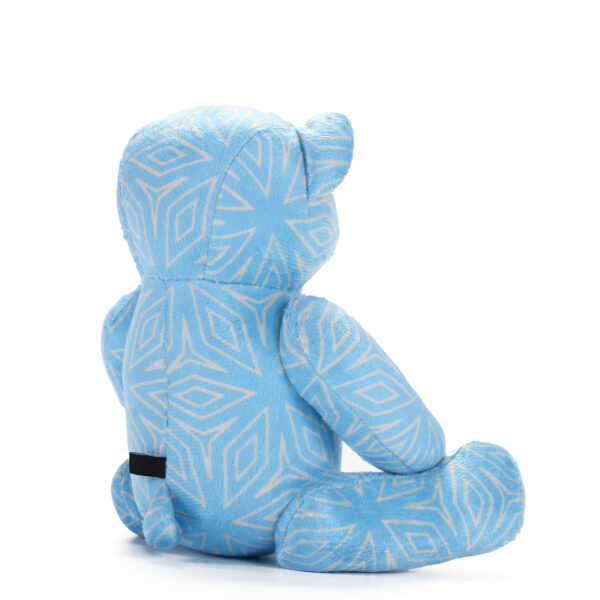 Blue Turkish Geometric Teddy Bear - Image 3