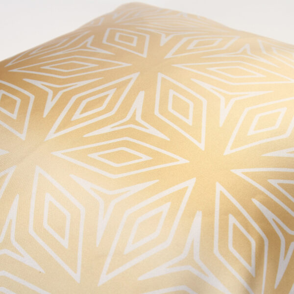 JUMA | Turkish Geometric| Square Pillow |Gold |sustainable fashion| green fashion| recycled rpet fashion| sustainable design