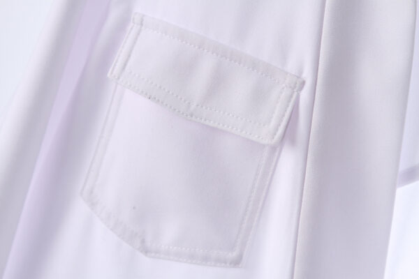 juma | wrap |-jacket | pockets | white | sustainable fashion | green fashion | recycled rpet fashion | sustainable design