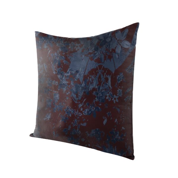 Juma | square | pillow | flower print | burgandy | sustainable fashion | green fashion | recycled rpet fashion | sustainable design