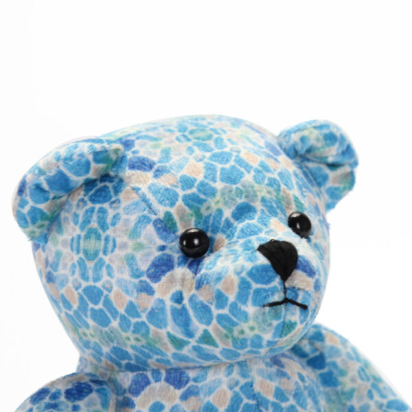 Turquoise Animal Print Teddy Bear - Image 5